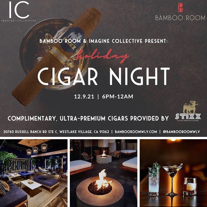 TONIGHT! Join @bambooroomwlv for a night of complimentary, ultra-premium cigars, craft cocktails and live entertainment. Bamboo Room is hosting cigar night, where guests can mix & mingle fireside on their beautiful heated outdoor patio, sip delicious craft cocktails and enjoy live music throughout.