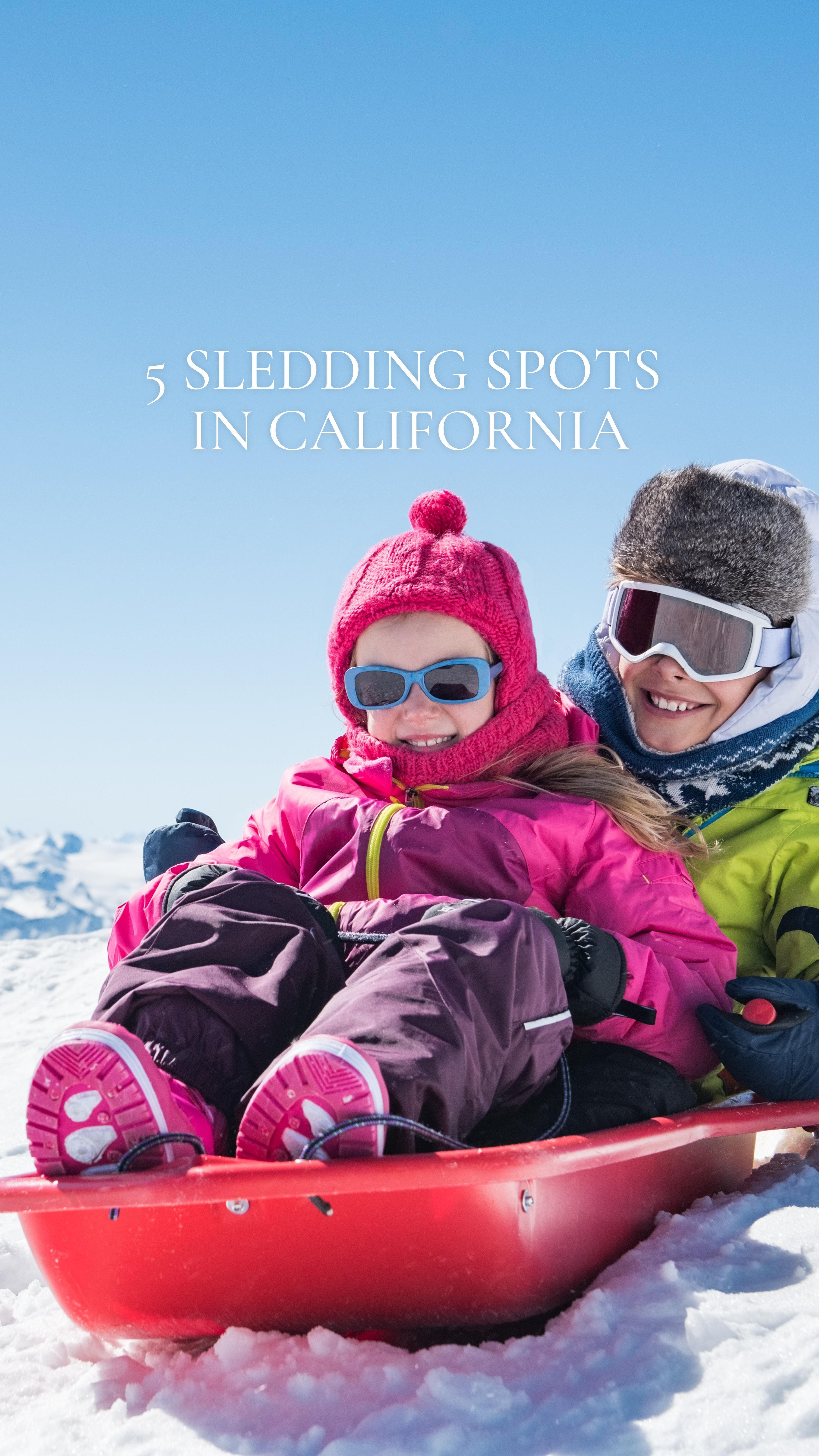 5 Sledding Spots in California 🛷 enjoy the snowy months by grabbing your friends and family and heading to the hills! Bundle up and bring your hot chocolate because there’s a full day of fun ahead. Read the full article using the link in our bio.