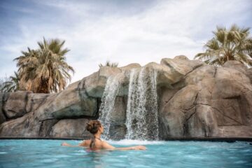 Spa at Sec-he palm springs waterfall