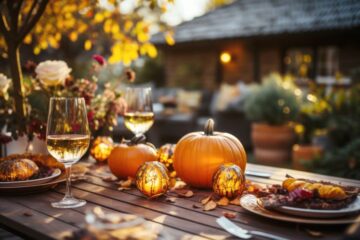 fall halloween california wine stock